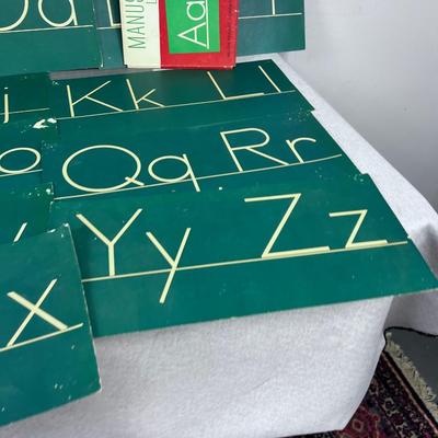 Manuscript Wall Cards Letters and Number 