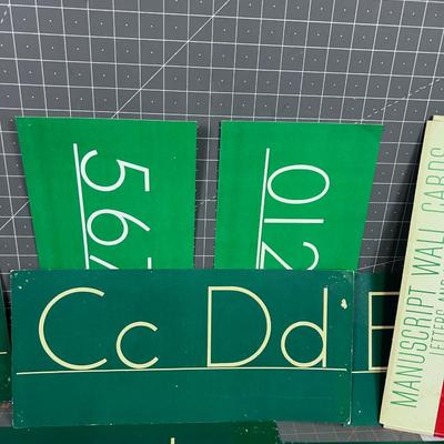 Manuscript Wall Cards Letters and Number 