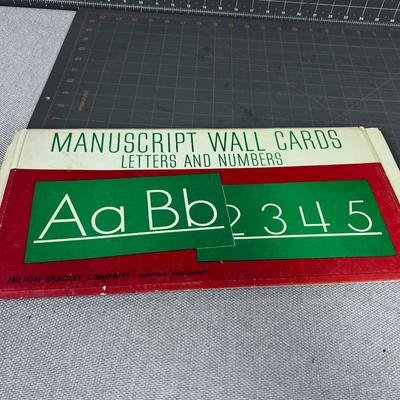 Manuscript Wall Cards Letters and Number 