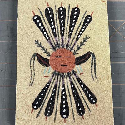 Sand Painting on Board Native American 
