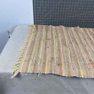 Peach Colored Rag Rug