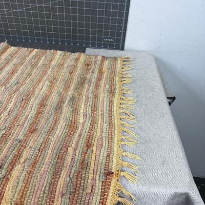 Peach Colored Rag Rug