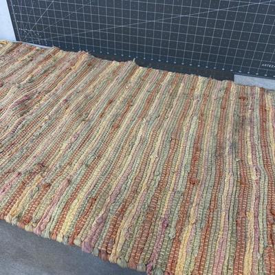 Peach Colored Rag Rug