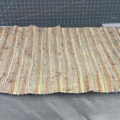 Peach Colored Rag Rug