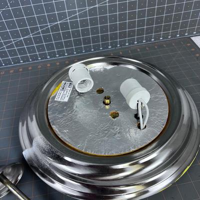 Stainless Steel & Glass Ceiling Fixture