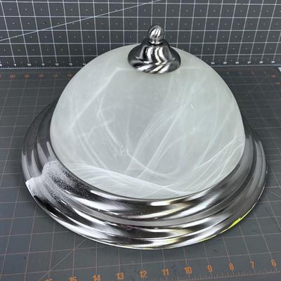 Stainless Steel & Glass Ceiling Fixture