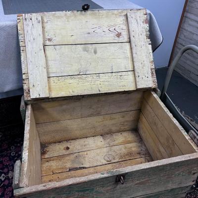 Antique Wood Box for Storage