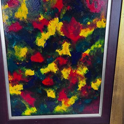 2 Howard Clark Abstract Painting, Noted Utah Artist