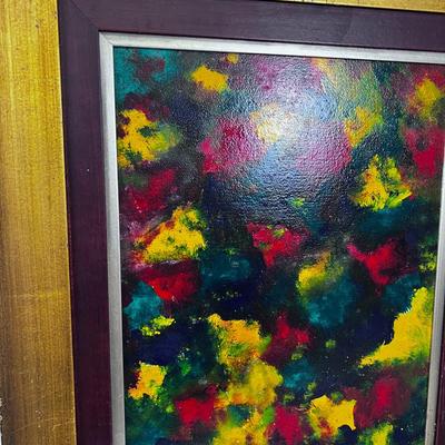 2 Howard Clark Abstract Painting, Noted Utah Artist