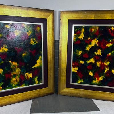2 Howard Clark Abstract Painting, Noted Utah Artist