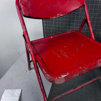 Vintage Little Red Holding Chairs, Child Size