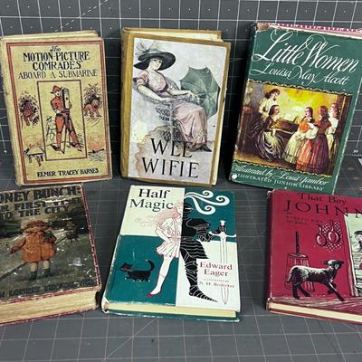 6 books: Little Women, Honey Bunch, etc. 