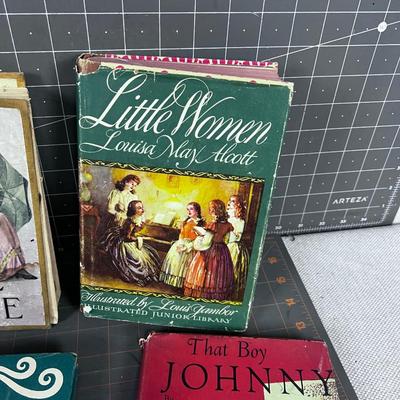 6 books: Little Women, Honey Bunch, etc. 