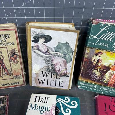 6 books: Little Women, Honey Bunch, etc. 
