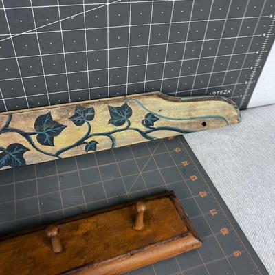 Little Peg Coat Rack and a Tole Painted Wall DÃ©cor