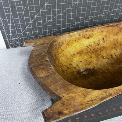 Carve Wood Bowl, Primitive.