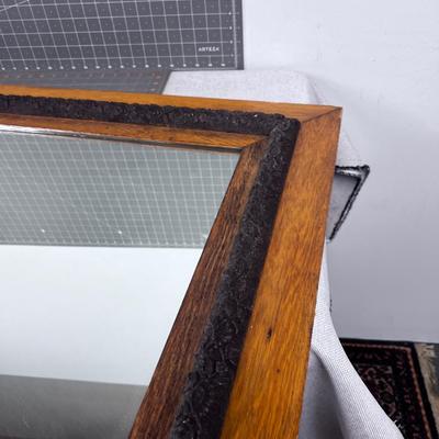Antique Oak Framed Mirror