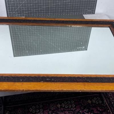 Antique Oak Framed Mirror