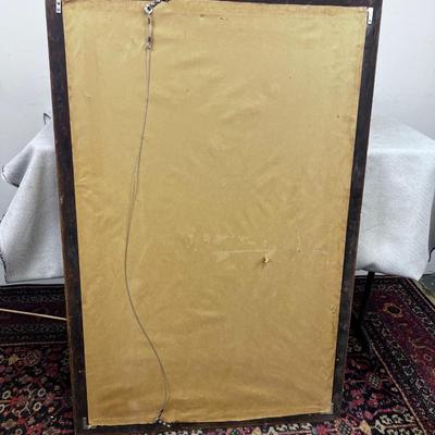 Antique Oak Framed Mirror
