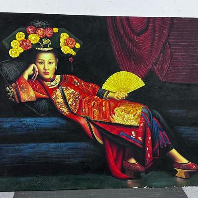 Art Print On Canvas Asian Woman