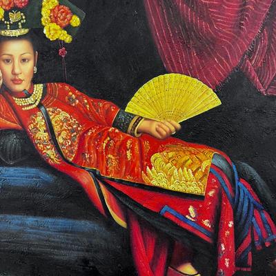 Art Print On Canvas Asian Woman