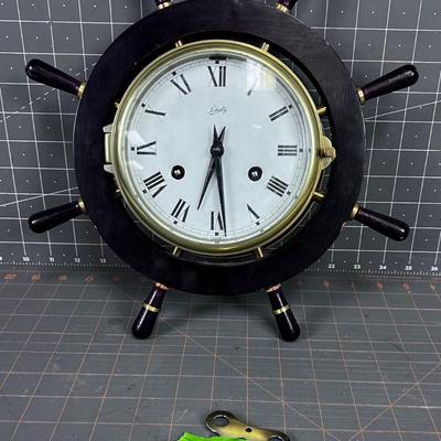 SCHATZ Ship Wheel CLOCK