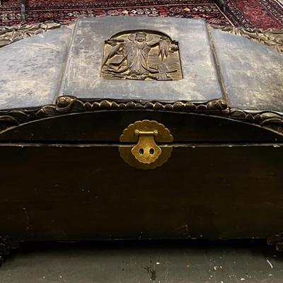 Hand Carved Chinese Camphor Wood Chest, Stunning Piece! 
