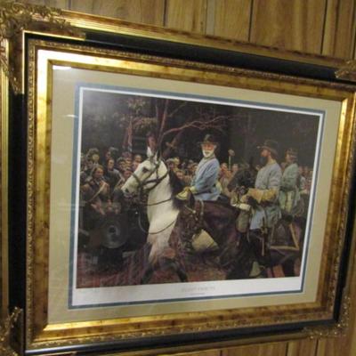Framed, Signed, and Numbered (2465/2500) Print of 'Silent Tribute' by Don Stivers- Approx 29 1/2