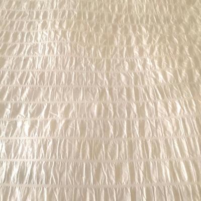 446 Queen White Tufted Stripes with Down Filled Blanket & 2 Shams, 2 Green /White Pillows