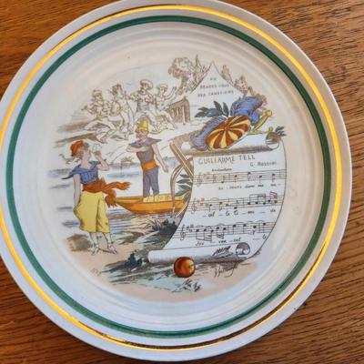 Set of 3 French Music-Themed Plates