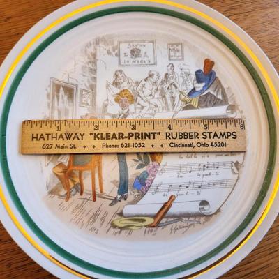 Set of 3 French Music-Themed Plates