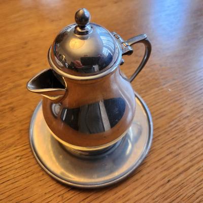 Petite Queen Art Pewter Pitcher with Plate