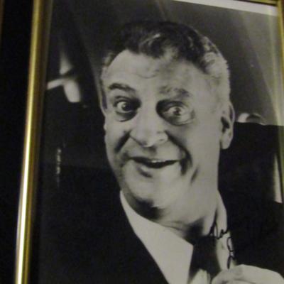 Framed Rodney Dangerfield Signed Photograph- Approx 10 1/2
