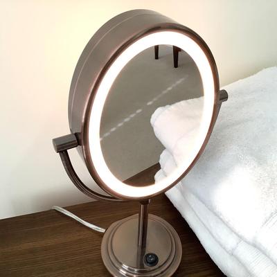 450 Set of Nate Berkus Towels, Light Up Mirror, with Wedgwood Dish
