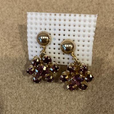4 pairs Coro vintage earrings