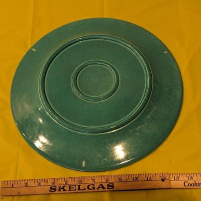 Red Wing Gypsy Trail Chevron Large Plate Platter 14.5â€ Teal Blue