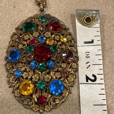 Vintage Large multi color pendant