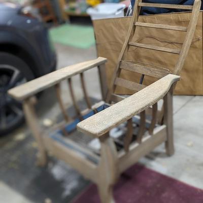 Rare Antique "The Push Button Chair" by The Royal Chair Co, Sturgis, Mi