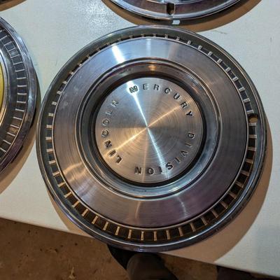 Very Cool Set of 4 Vintage Hubcaps, Various Mercury's, Rare Ford Galaxy