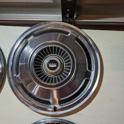 Very Cool Set of 4 Vintage Hubcaps, Various Mercury's, Rare Ford Galaxy