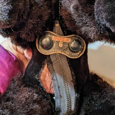 1950's RADIO Ross Poodle Dog Stuffed Animal Toy Vintage Transistor