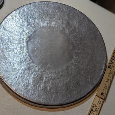 3 Vintage Hammered Aluminum Platters