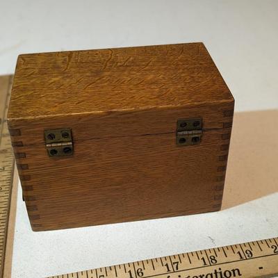 Sweet, Functional Shaw-Walker Oak File Card Box