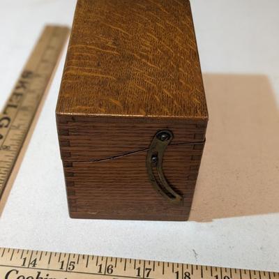 Sweet, Functional Shaw-Walker Oak File Card Box