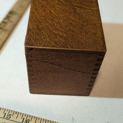 Sweet, Functional Shaw-Walker Oak File Card Box
