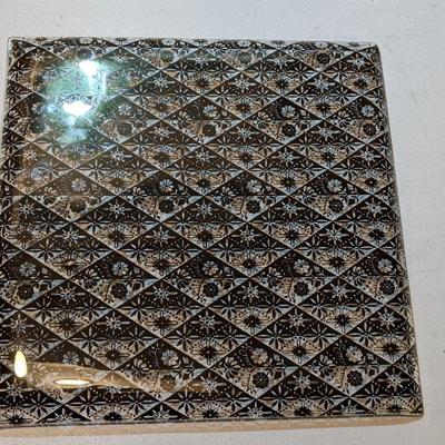 MCM Gold Embossed Tray, Georges Briard(?)
