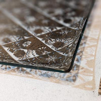 MCM Gold Embossed Tray, Georges Briard(?)