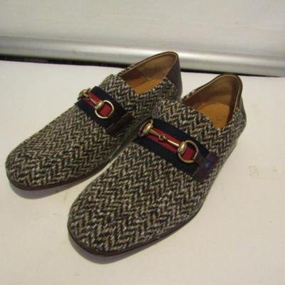 Tweed Wool Gucci Men's Shoes with Box- Size 10