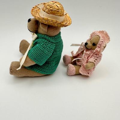 Tiny Jointed Miniatures, Papa and Baby