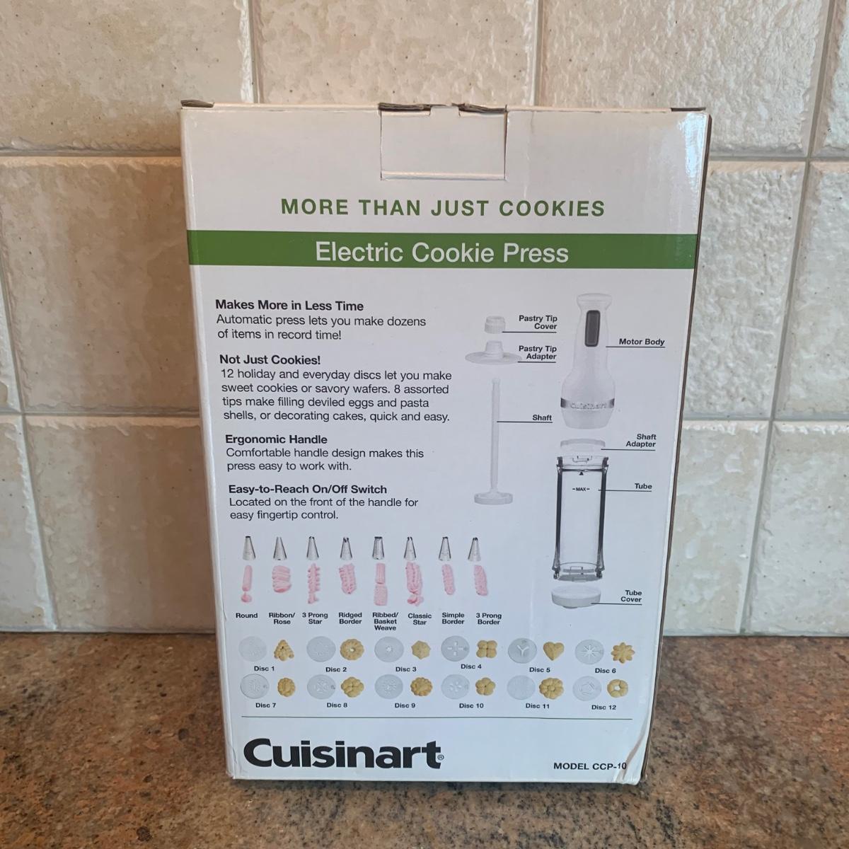 LOT 122R Cuisinart Electric Cookie Press (NIB), Bakeware, Cookbooks